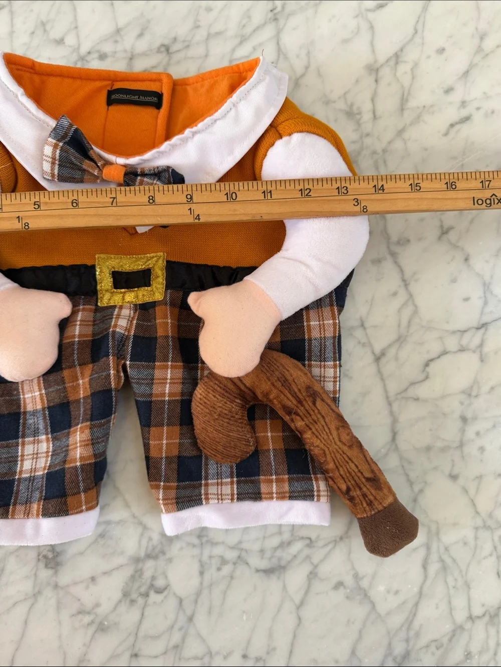 Dog Grandpa Costume Plush Walking Outfit Sz L (see size chart)